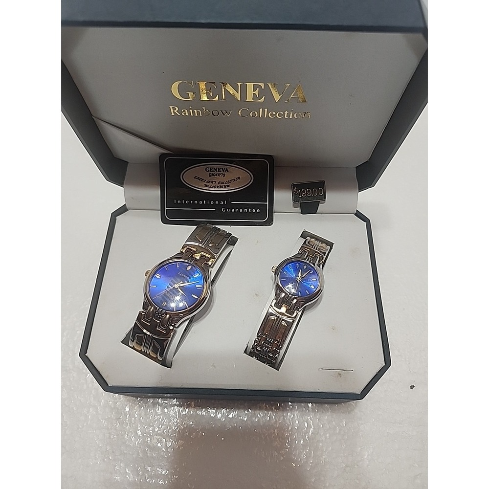 Geneva Rainbow Collection 2 Watches Mens Watch Works Womens Watch Doesn't